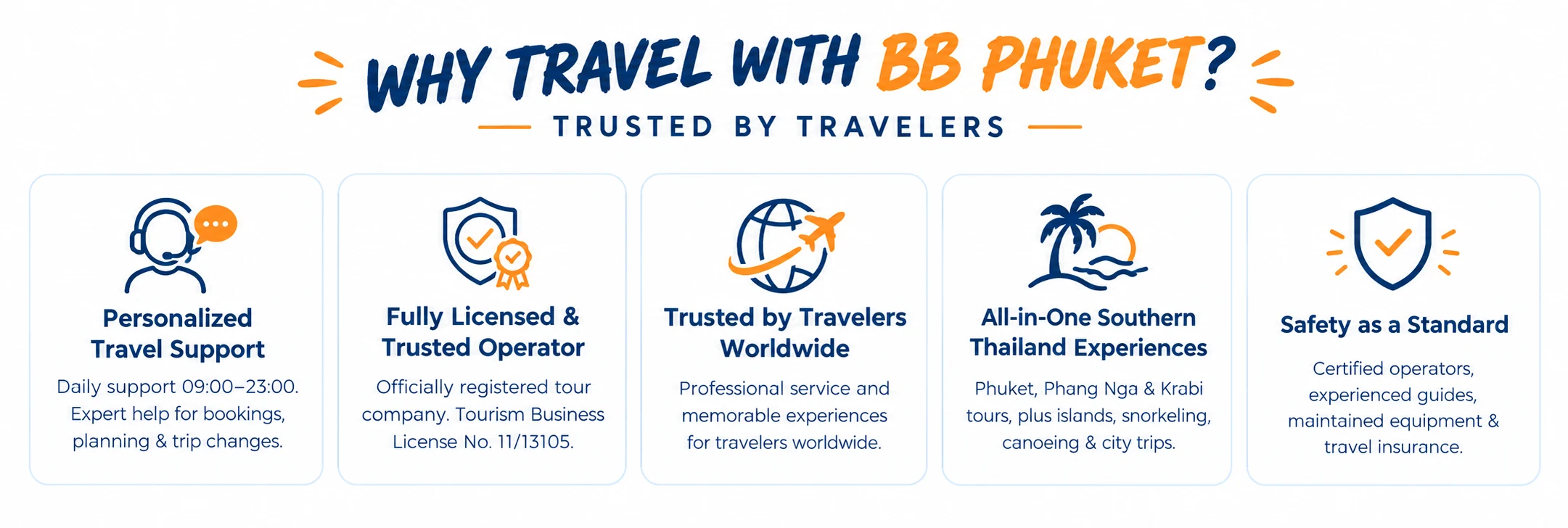 WHY TRAVEL WITH BB PHUKET? — TRUSTED BY TRAVELERS